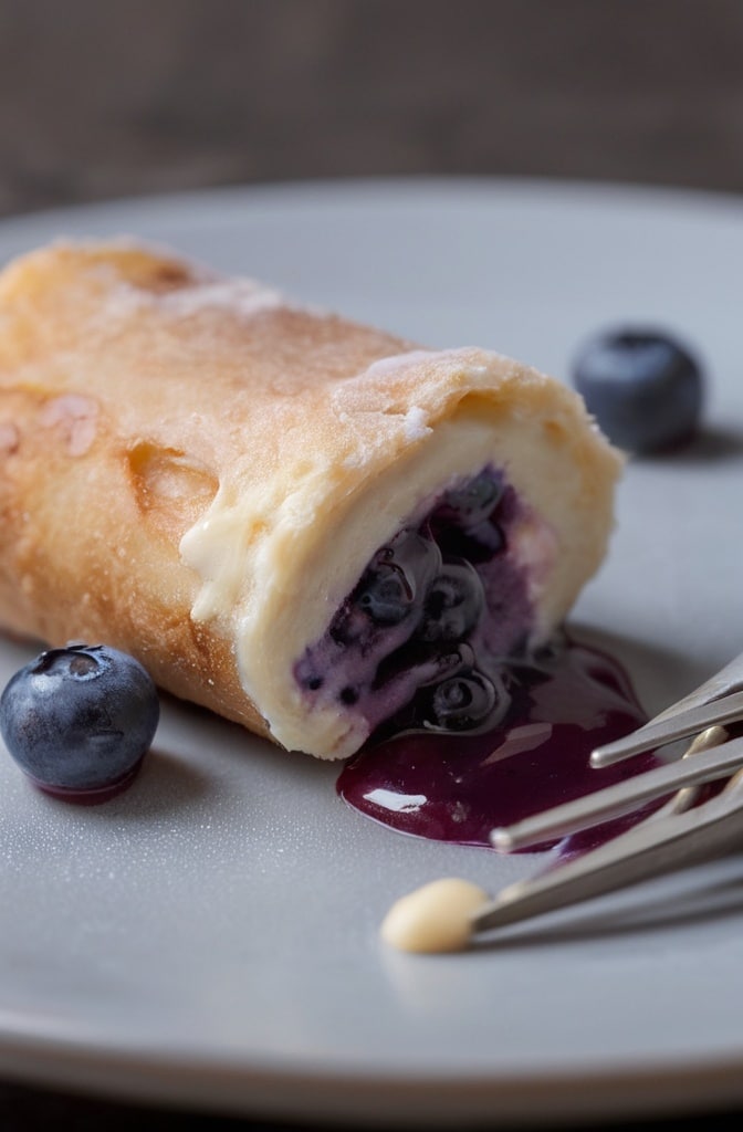 Blueberry Cheesecake Egg Rolls