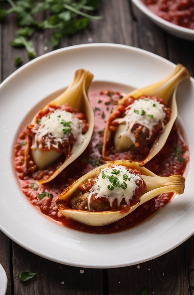 Beef Stuffed Shells Italian American Dish