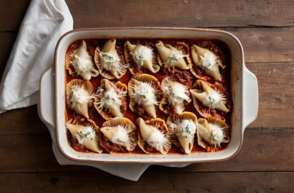 Beef Stuffed Shells Italian American Dish