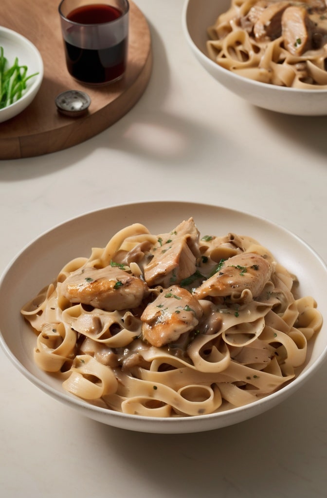 Chicken Marsala Fettuccine