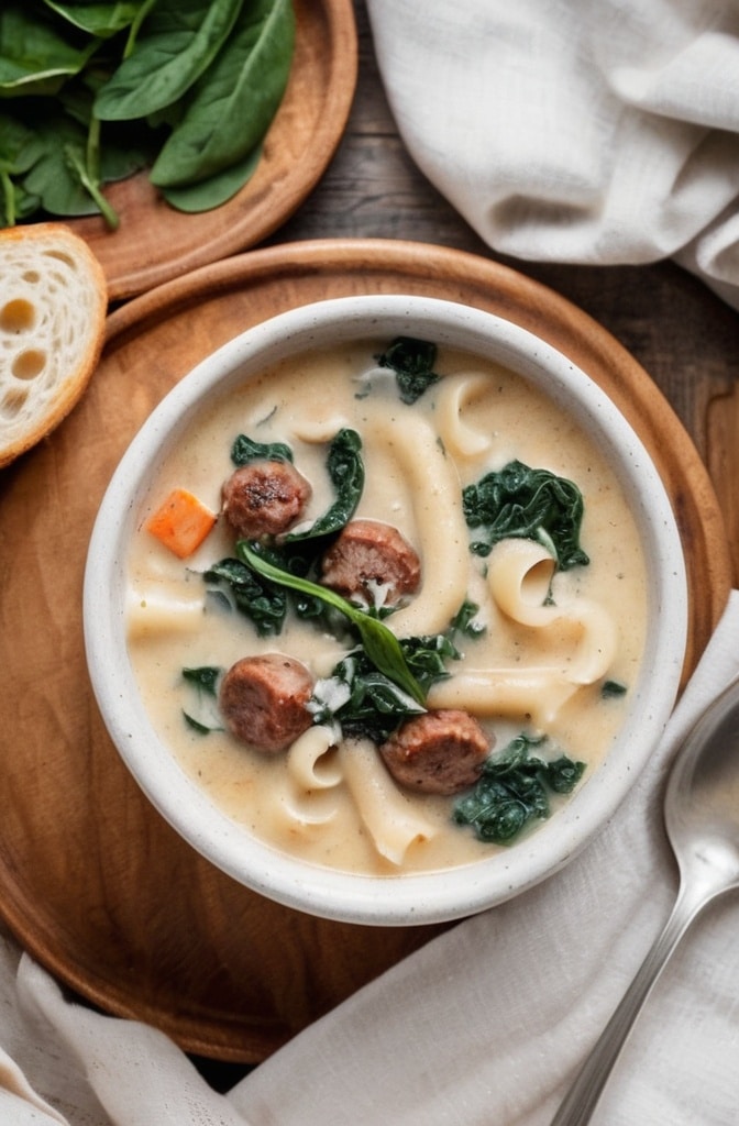Creamy Parmesan Italian Sausage Soup