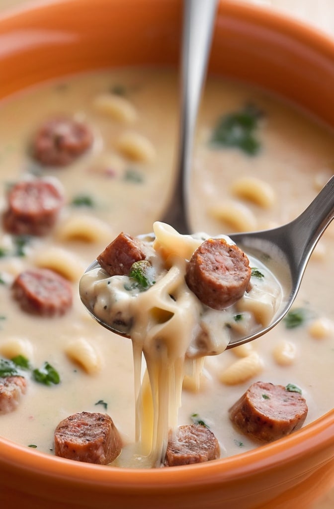 Creamy Parmesan Italian Sausage Soup