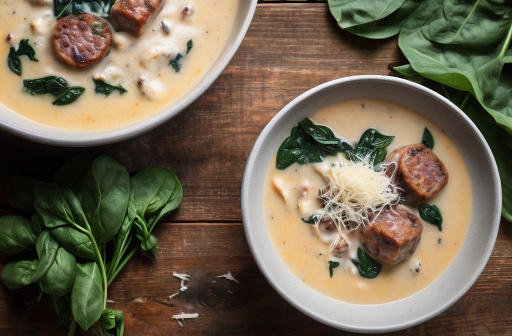 Creamy Parmesan Italian Sausage Soup