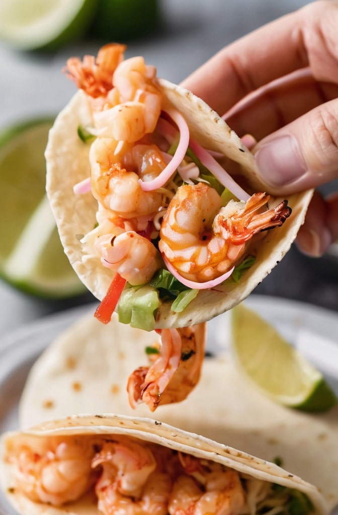 Air Fryer Bang Bang Shrimp Tacos