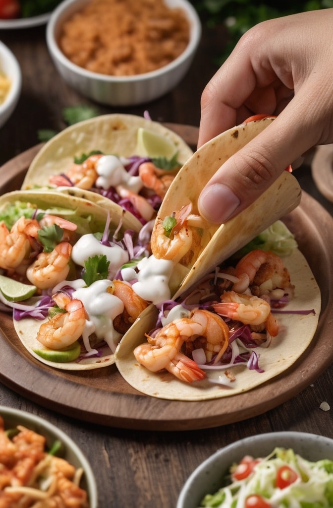 Air Fryer Bang Bang Shrimp Tacos