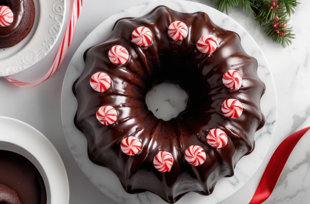 Chocolate Peppermint Bundt Cake
