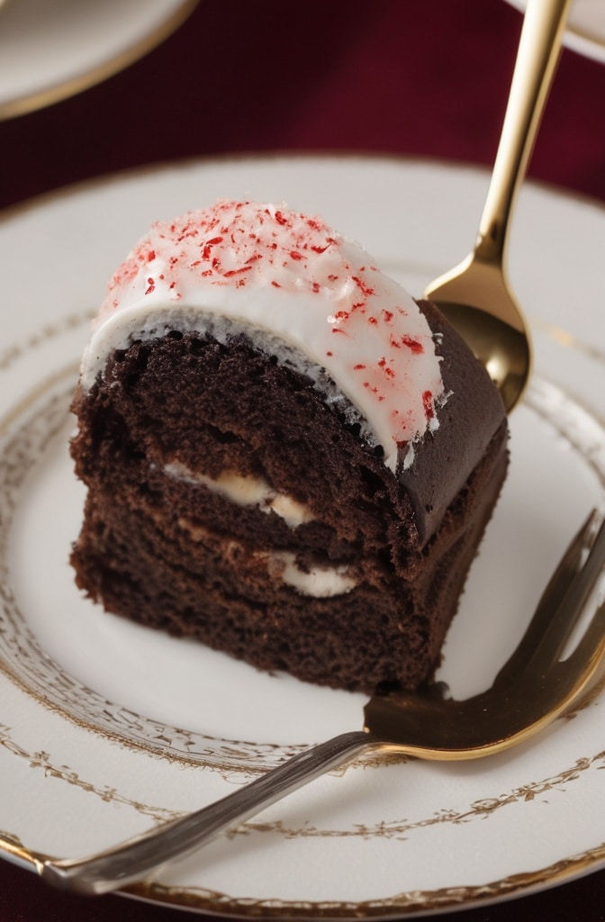Chocolate Peppermint Cake Roll