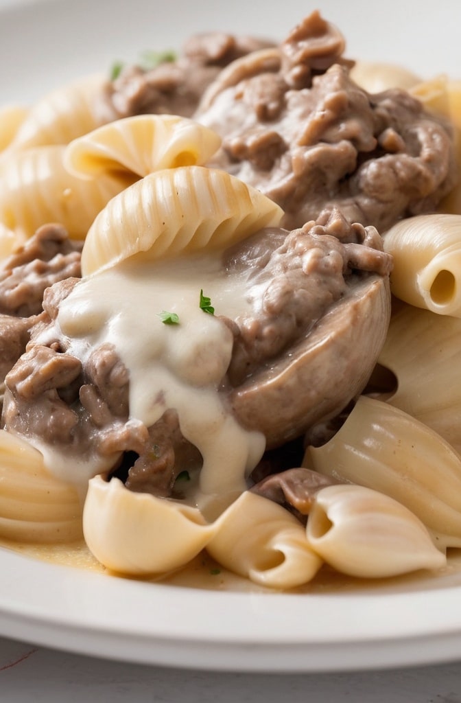 Creamy Beef and Shells