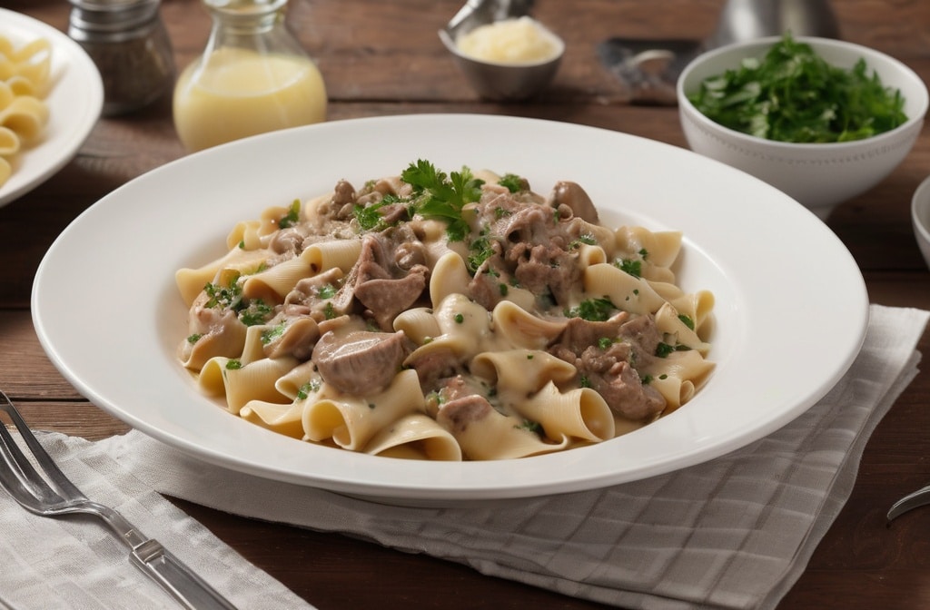 Creamy Beef and Shells