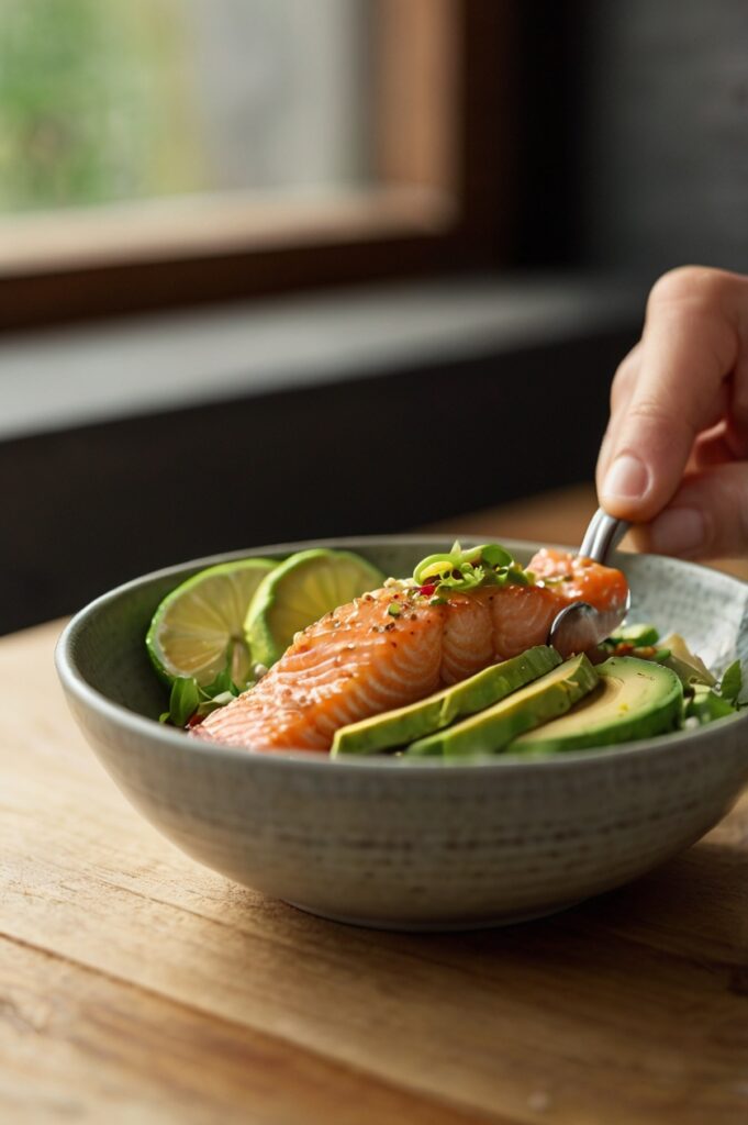 Crispy Spicy Salmon Bowls