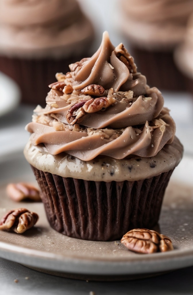 German Chocolate Cupcakes