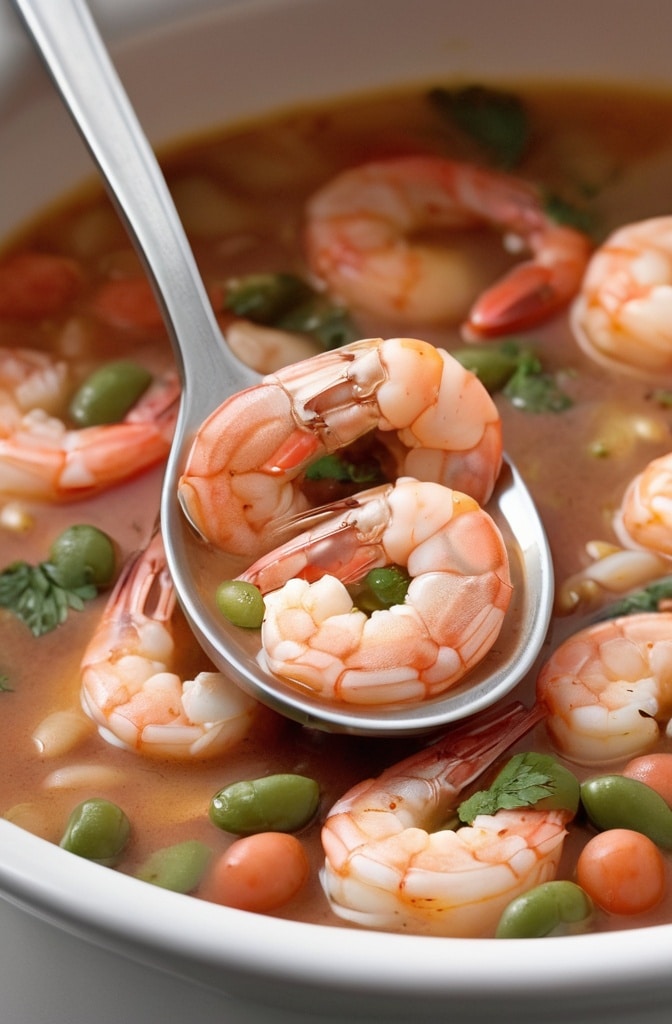 Lemony Shrimp and Bean Stew