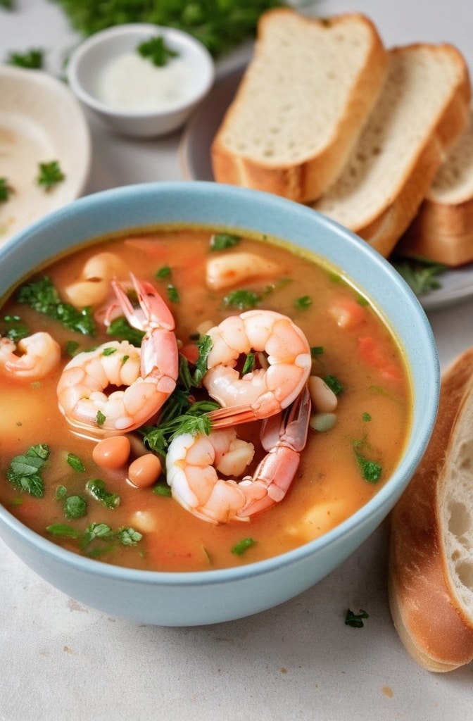 Lemony Shrimp and Bean Stew