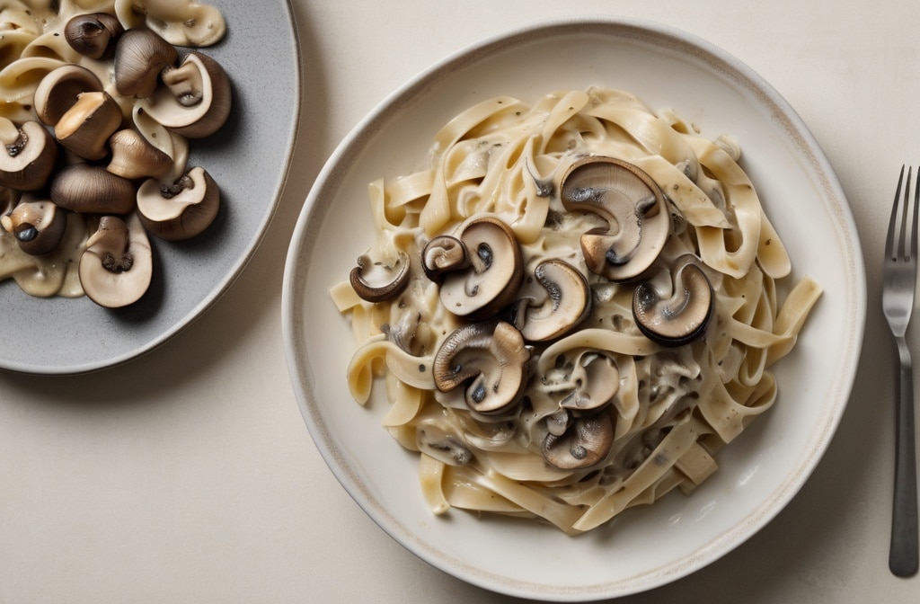 Mushroom Alfredo Pasta