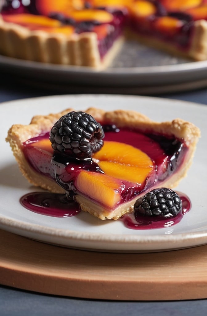Peach Blackberry Tart