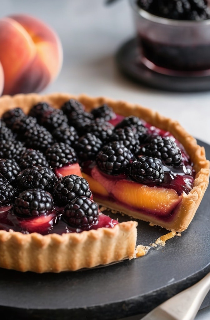 Peach Blackberry Tart