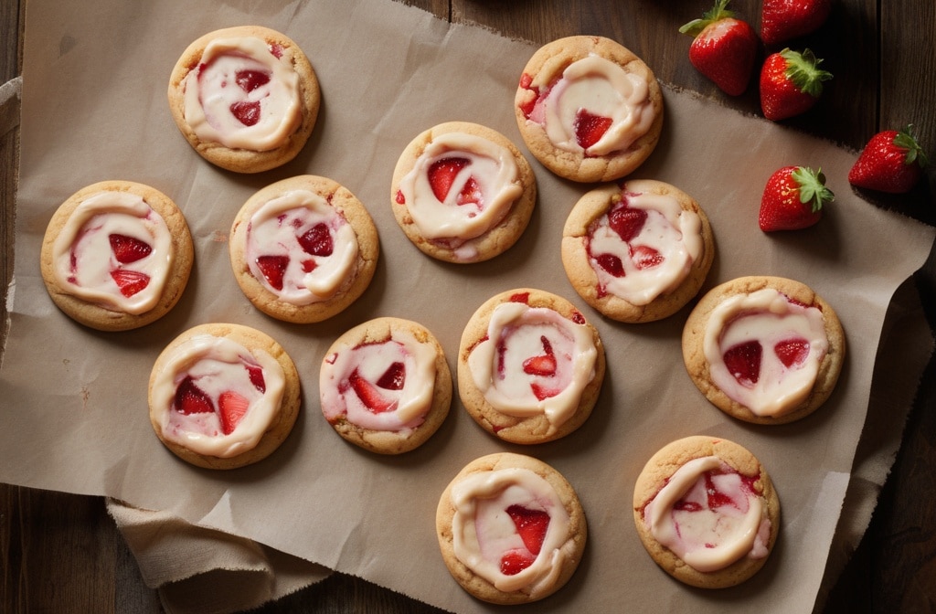 Strawberry Cheesecake Cookies