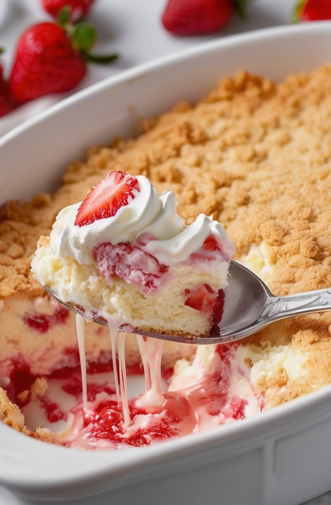 Strawberry Cheesecake Dump Cake