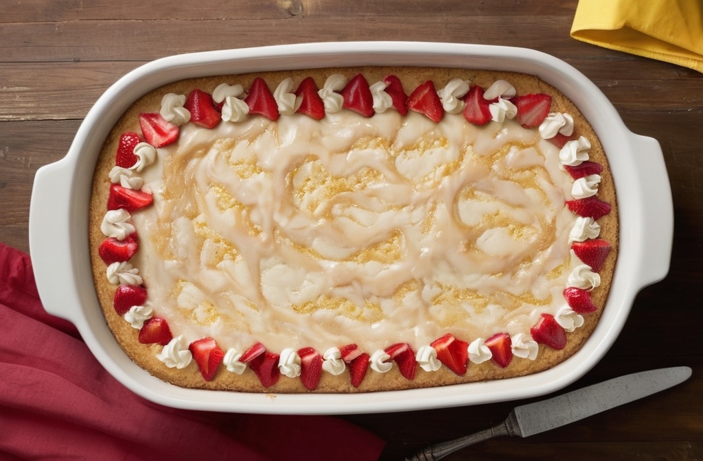 Strawberry Cheesecake Dump Cake