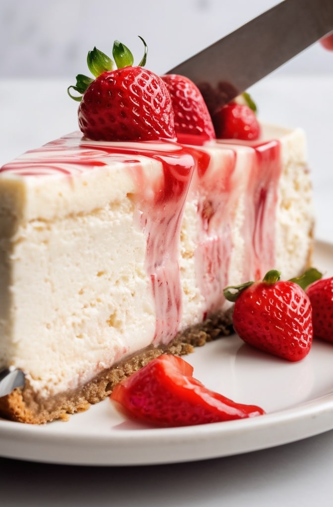 Strawberry Swirl Cheesecake
