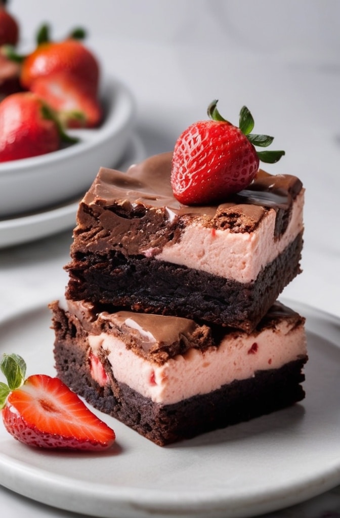 Strawberry Cheesecake Brownies