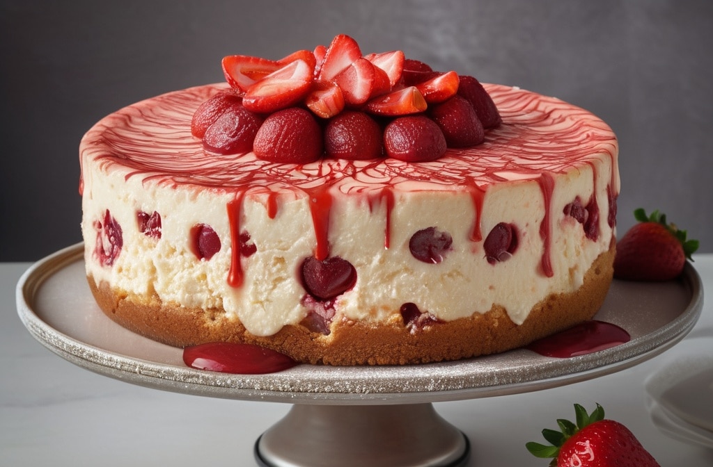 Strawberry Cheesecake Cake Earthquake Cake
