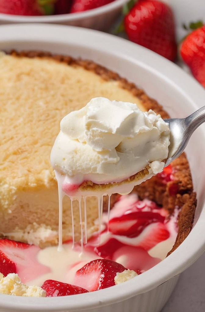 Strawberry Cheesecake Dump Cake