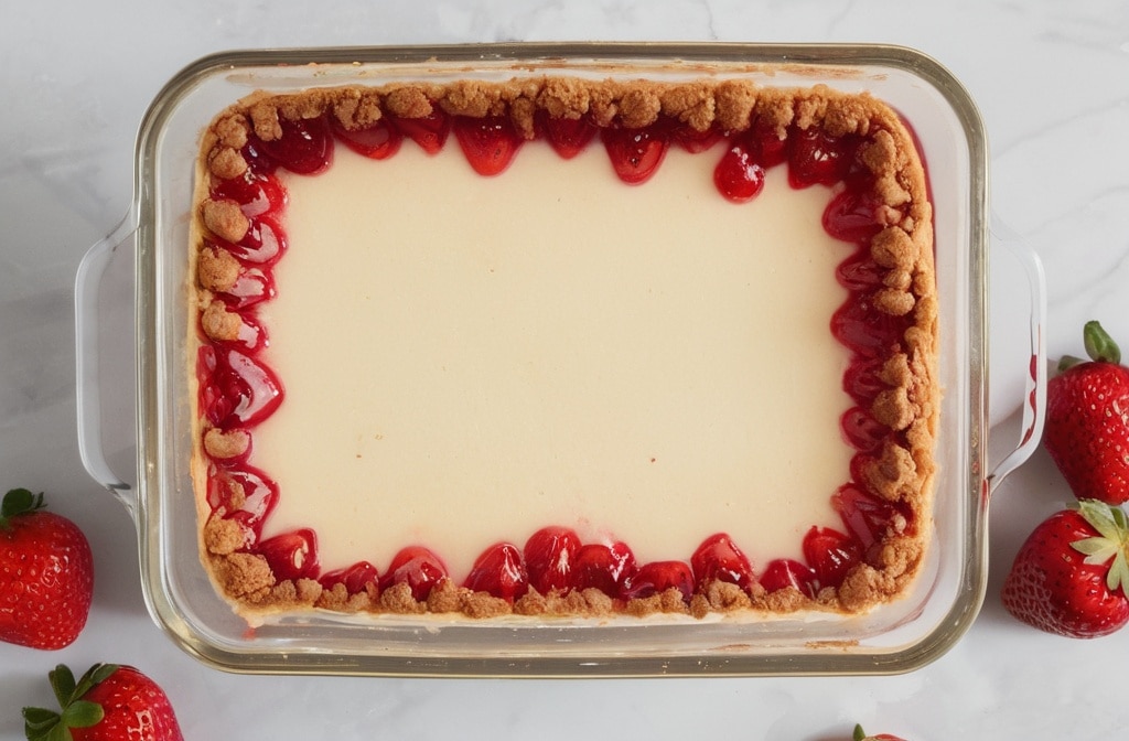 Strawberry Cheesecake Dump Cake