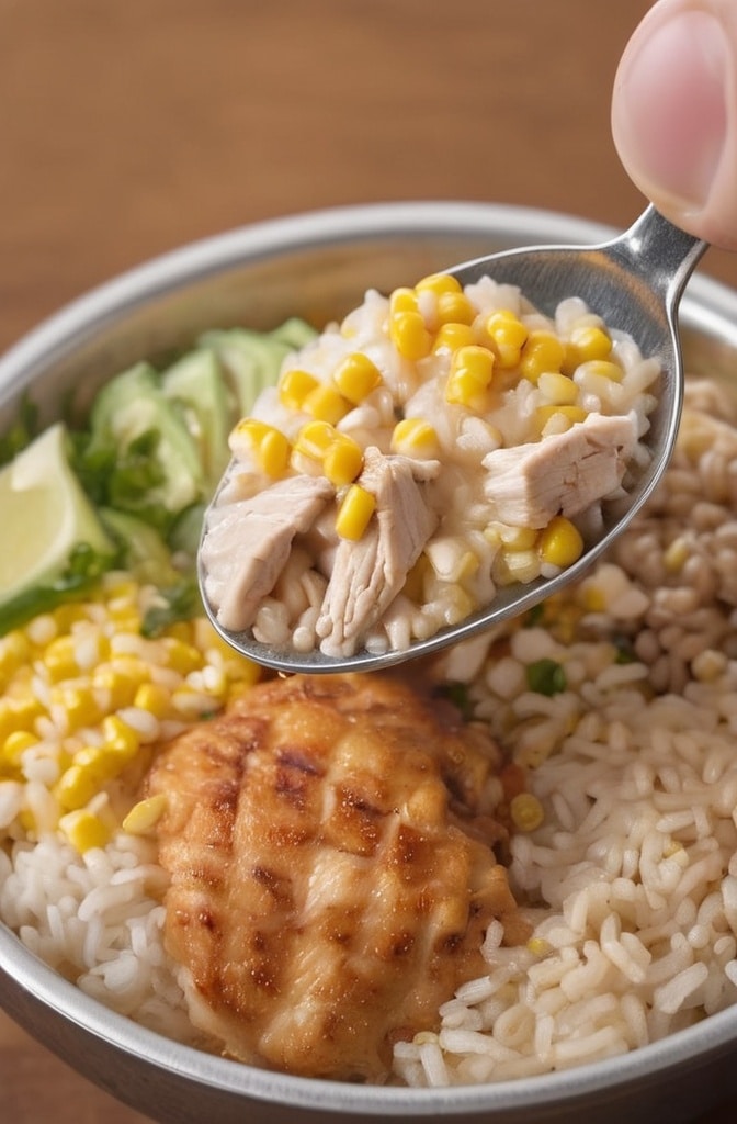Street Corn Chicken Rice Bowl