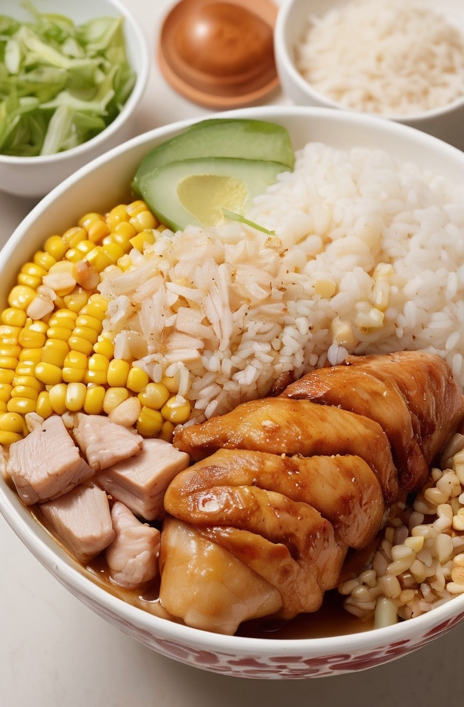 Street Corn Chicken Rice Bowl