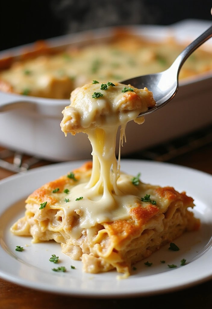 THE BEST EASY CHICKEN ALFREDO LASAGNA