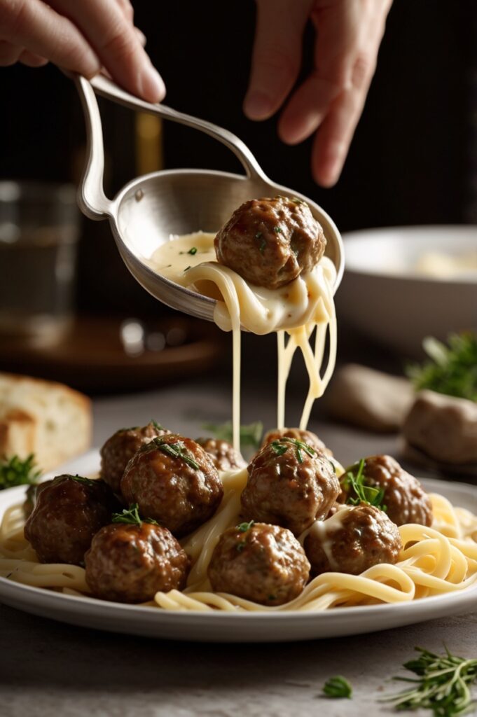 Delicious Meatballs Alfredo Recipe