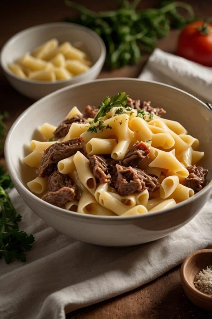 Instant Pot Beef & Bowtie Pasta Recipe