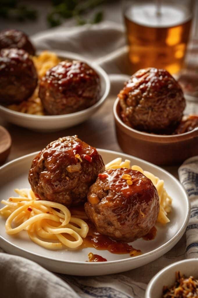 Barbecue Beef Cheeseburger Meatballs