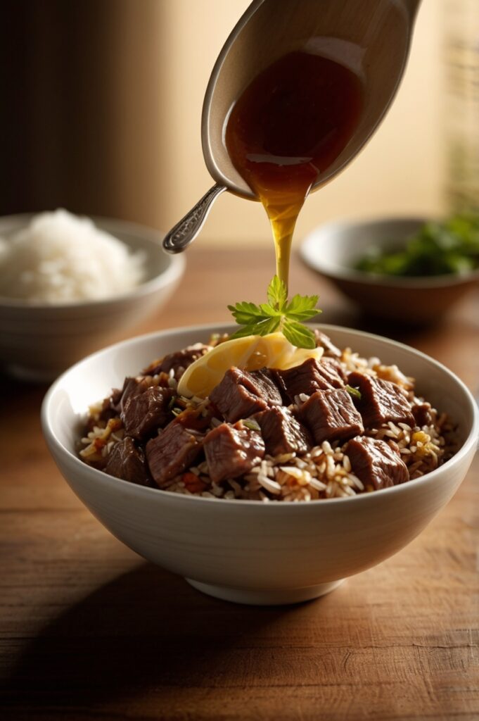Savory Beef and Pepper Rice Bowl Recipe