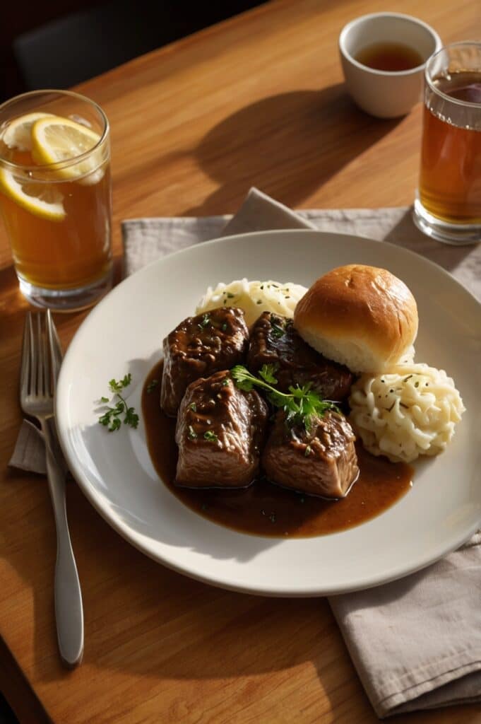 No-Peek Beef Tips & Gravy