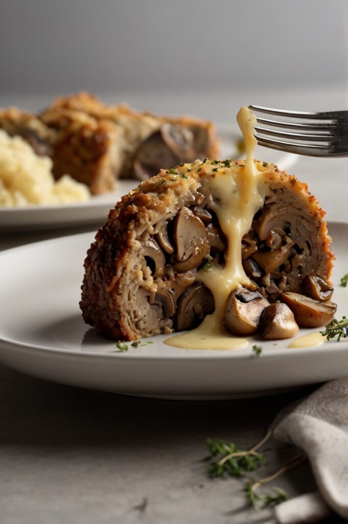 Mushroom Stuffed Meatloaf Recipe