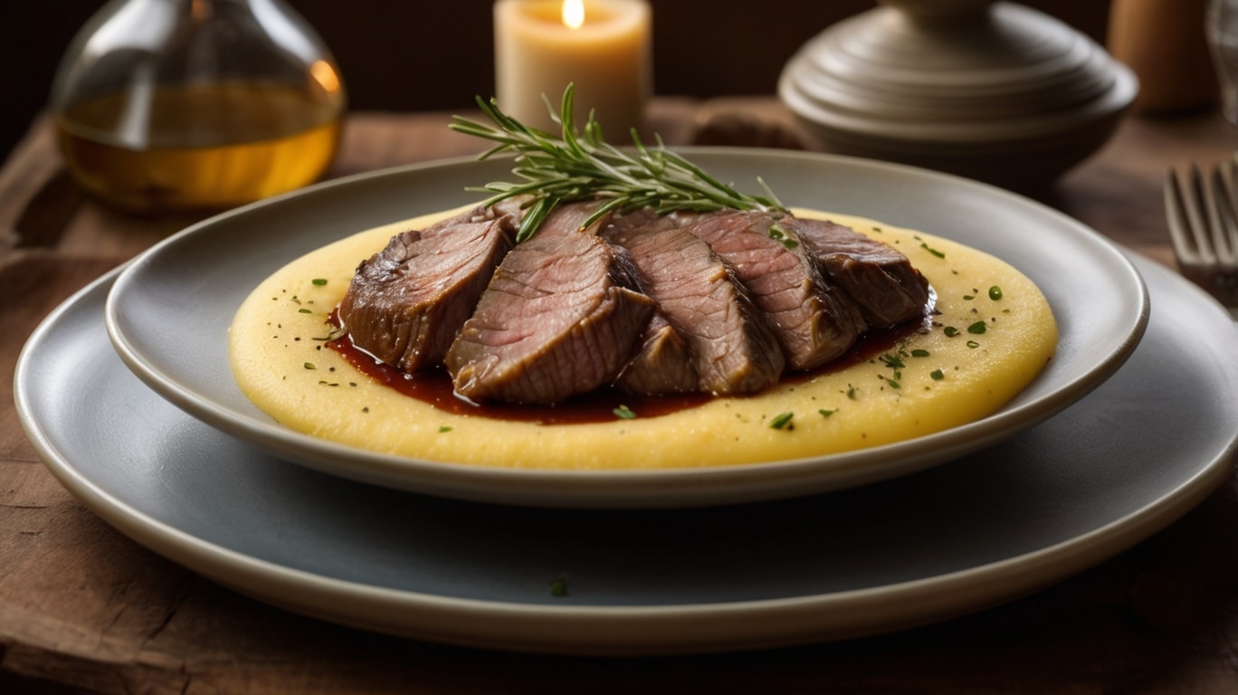 Italian Pot Roast Stracotto with Gorgonzola Polenta