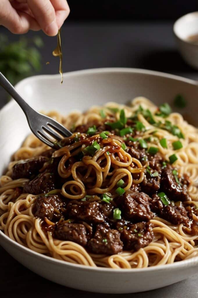 One-Pan Sticky Beef & Noodles Recipe
