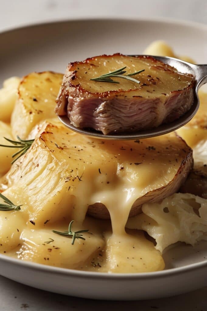 Beef Chops with Scalloped Potatoes