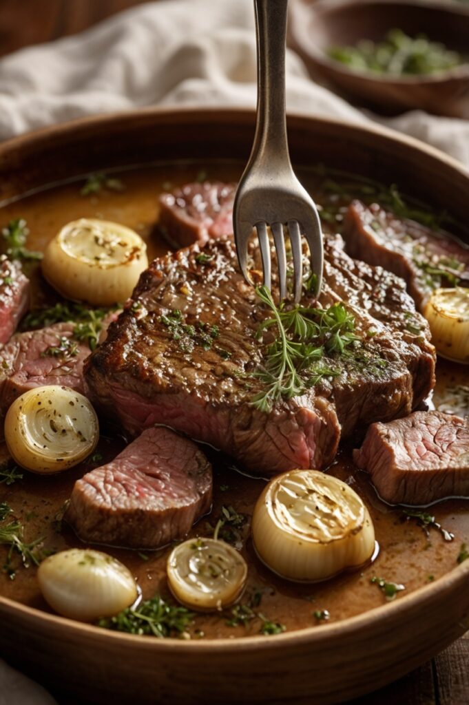 Slow Cooker Garlic Butter Beef Bites