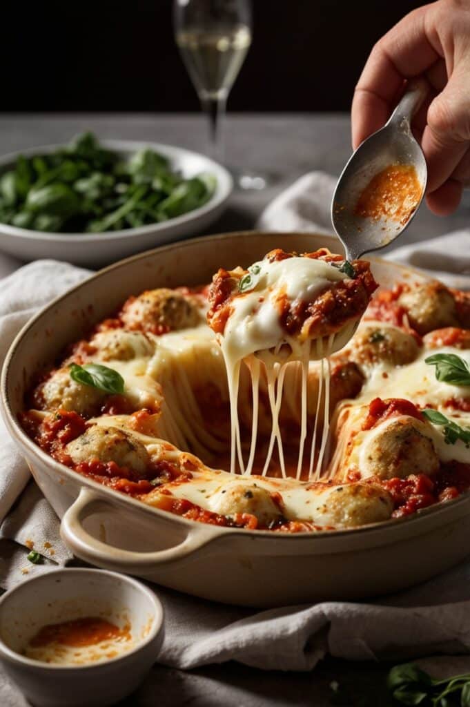 Hearty Stuffed Shells & Meatball Bake