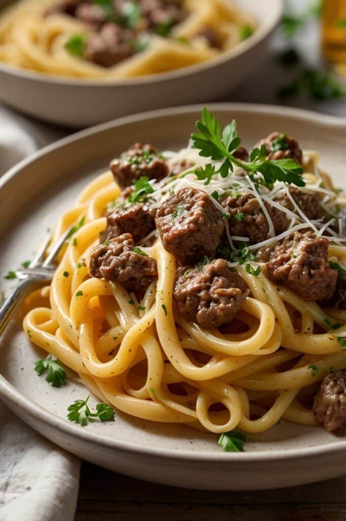 Cheesy Garlic Butter Linguine