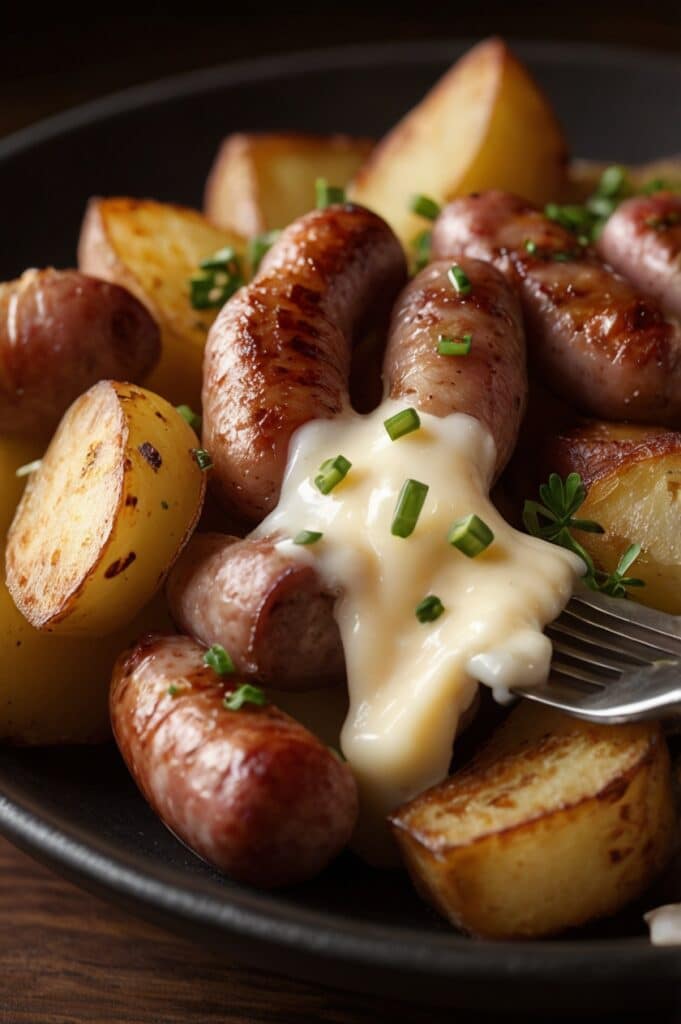 Quick & Tasty Cheesy Ranch Potatoes and Sausage Recipe