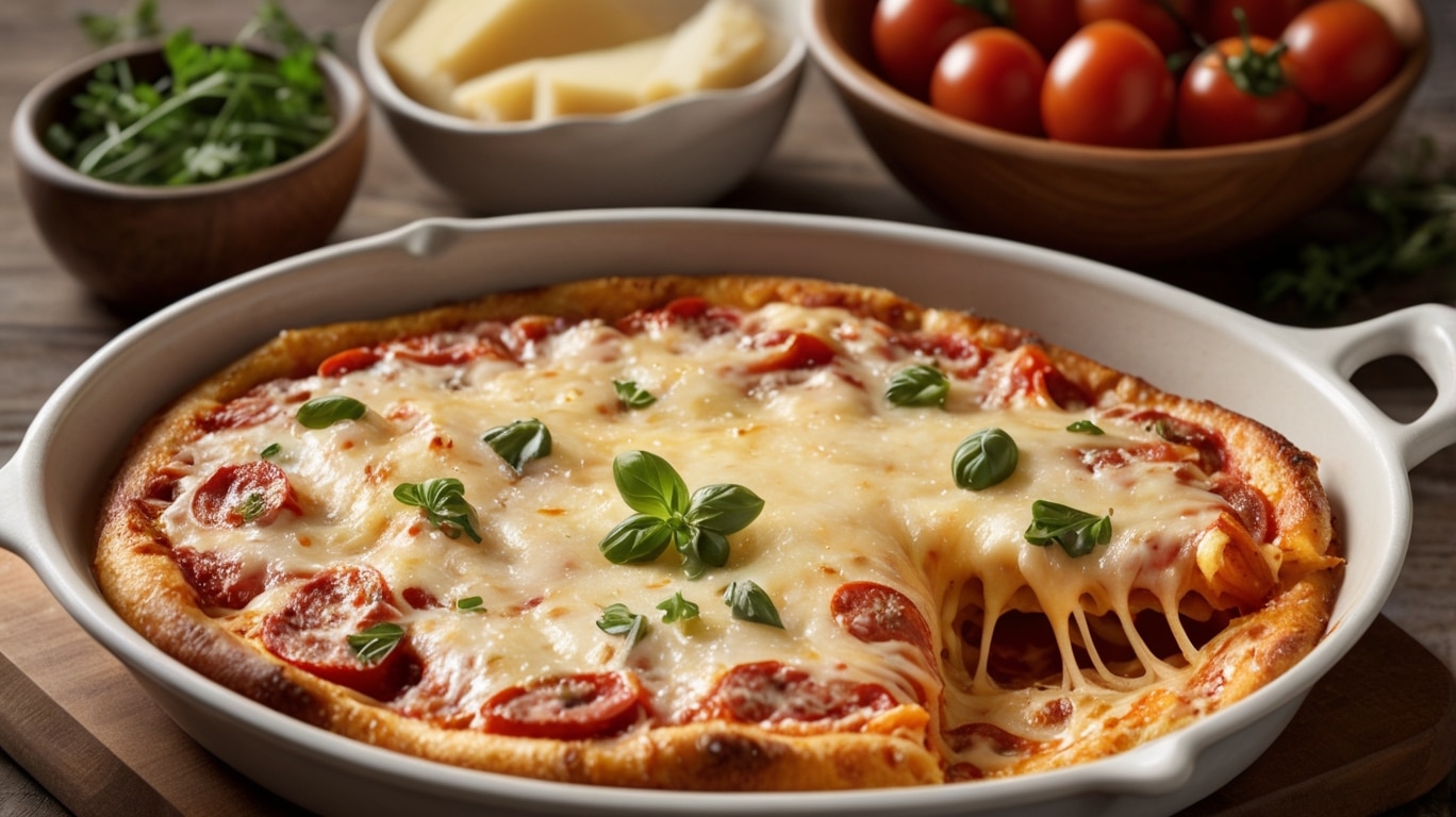 Cheesy Pepperoni Pizza Casserole