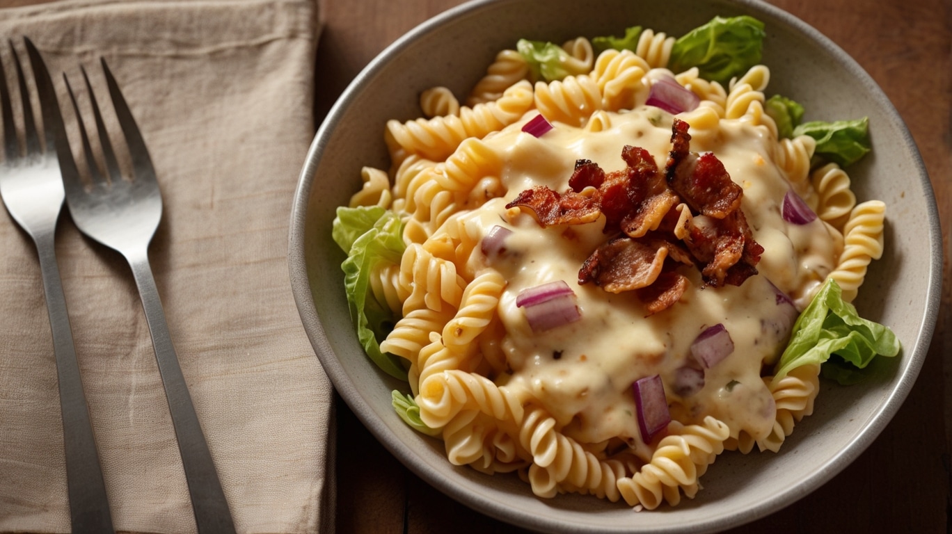 Loaded Cheeseburger Alfredo Pasta