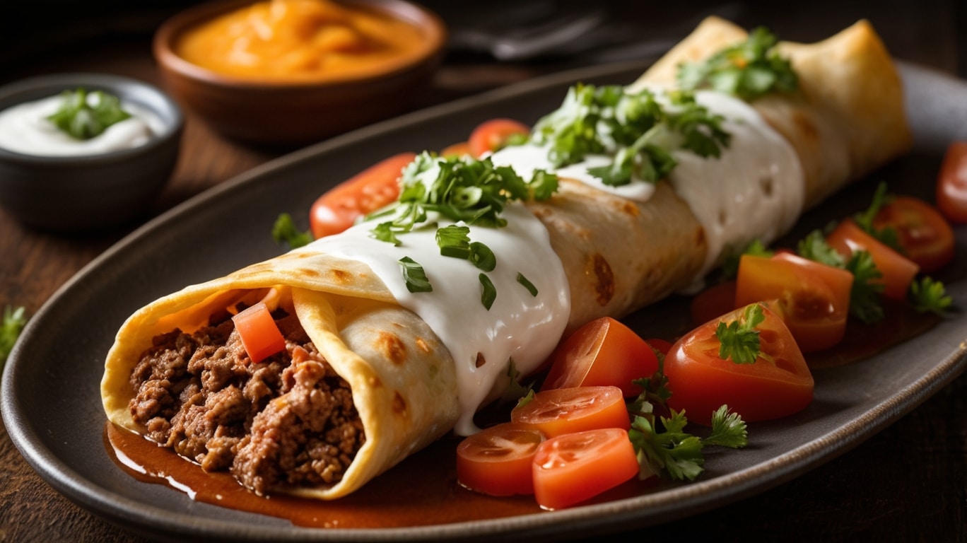 Beef and Cheese Chimichangas