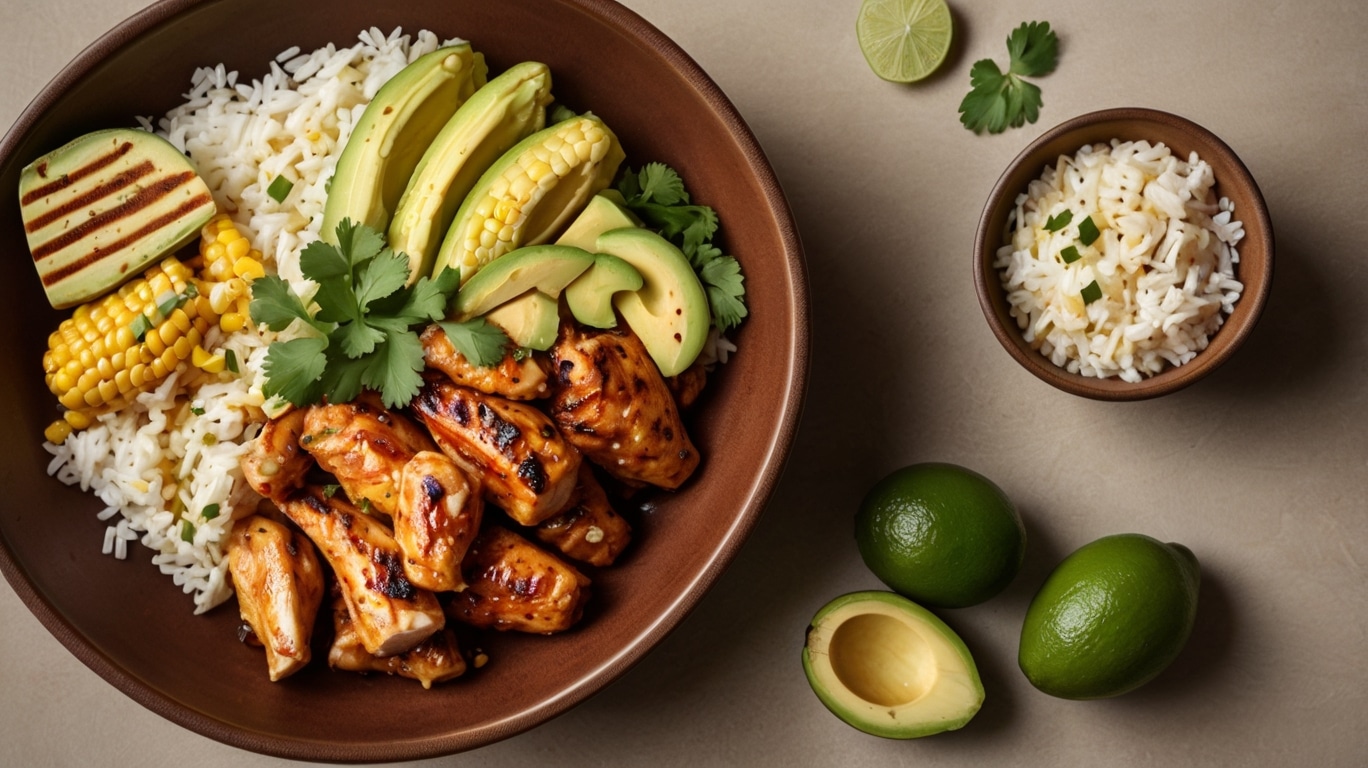 Flavorful Street Corn Chicken Rice Bowl