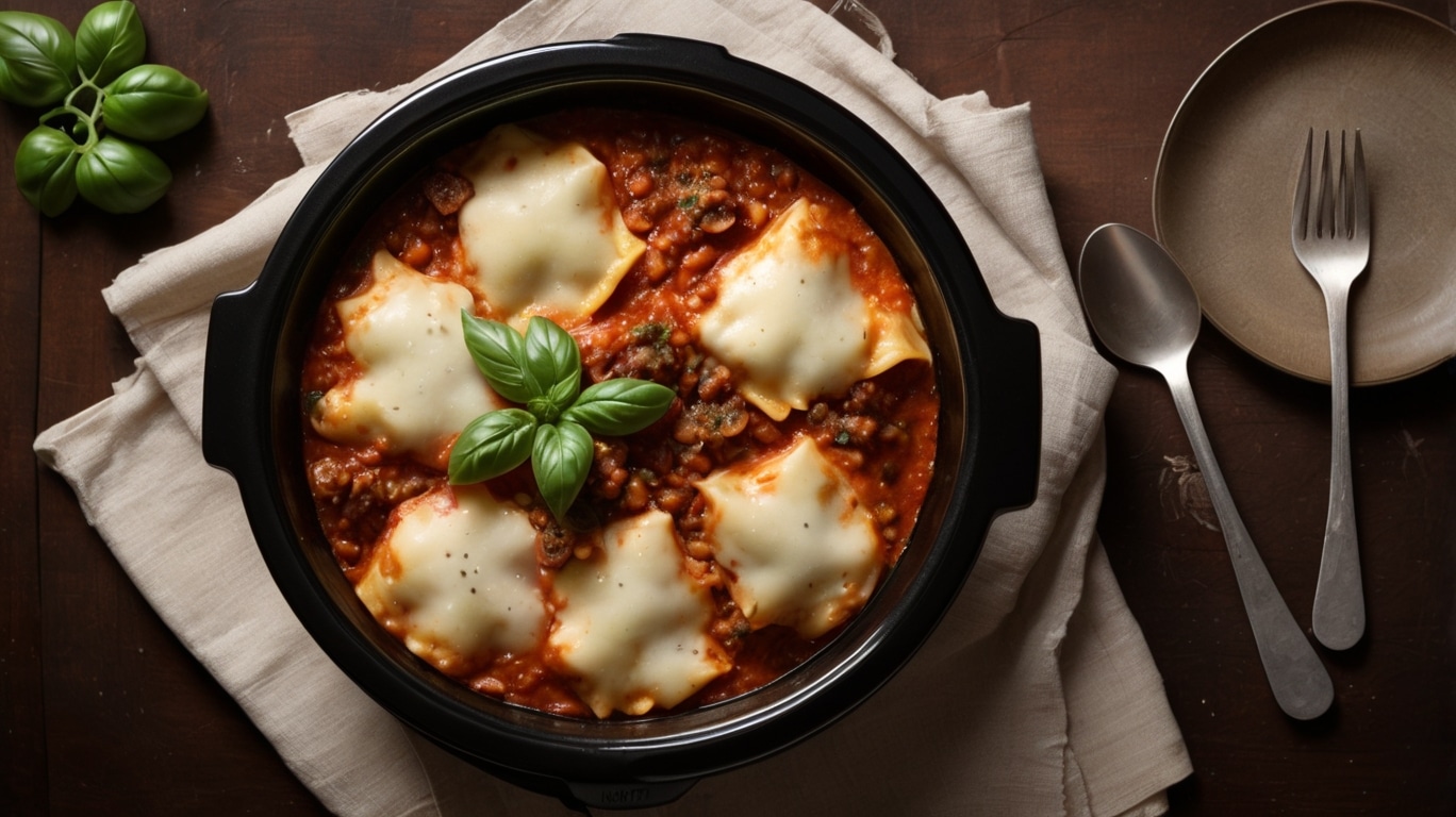 Slow Cooker Ravioli Lasagna