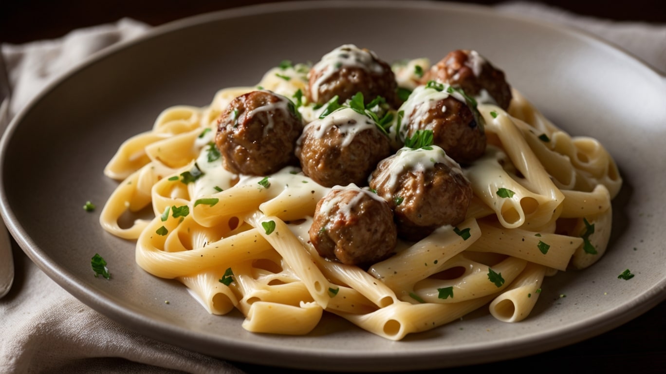 Delicious Meatballs Alfredo Recipe